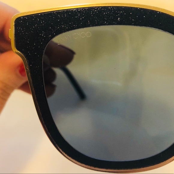 New Jimmy Choo Nile Over-sized Bling Sunglasses - Picture 2 of 7